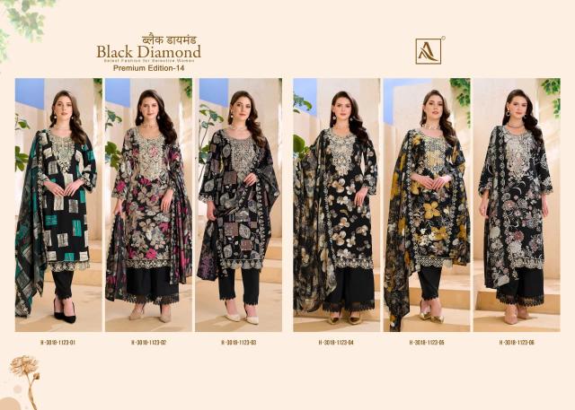 Alok suit black diamond-14 wholesale dress materials online